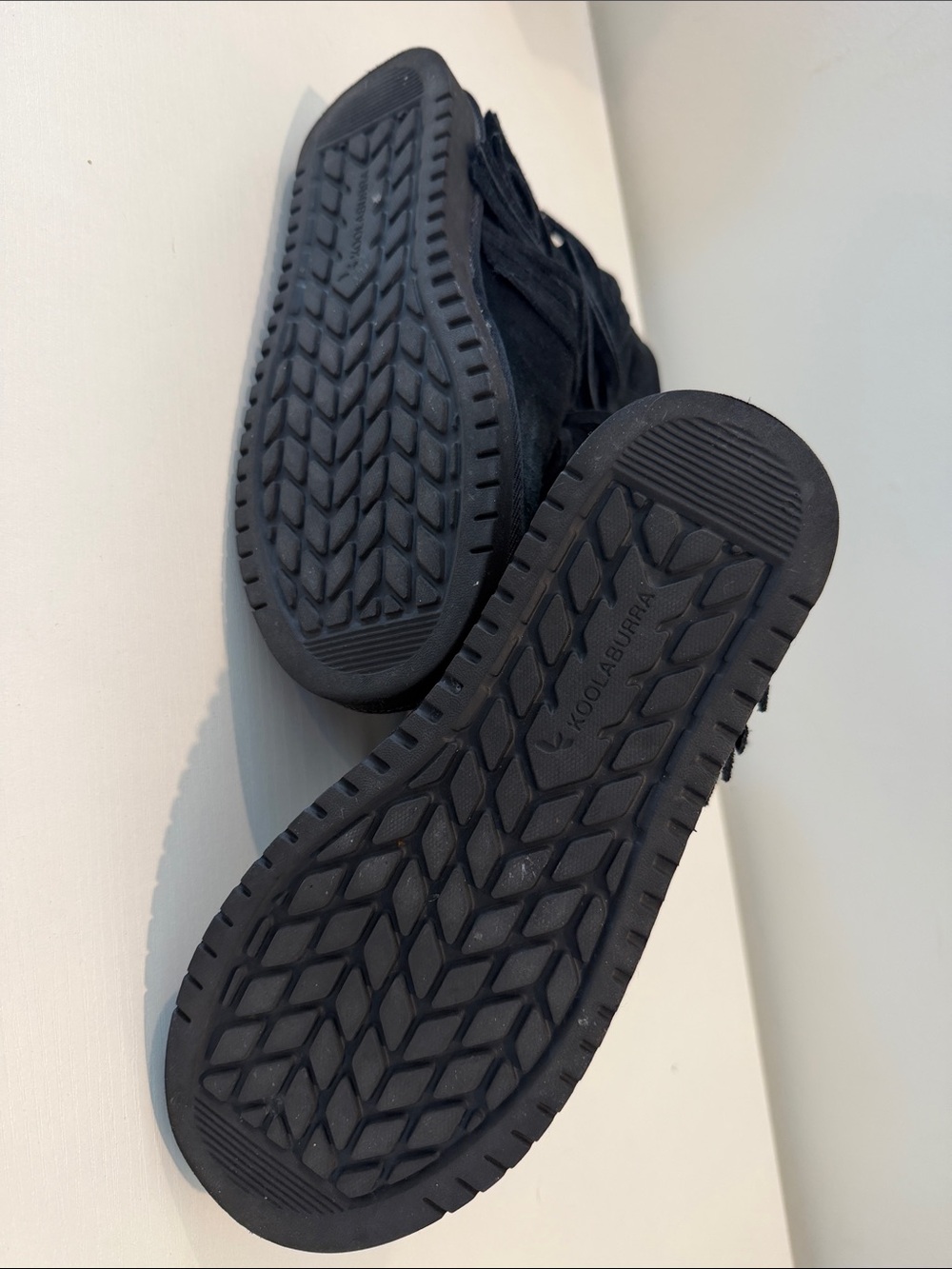 Koolaburra Black Suede Fringe Winter Boots - Picture 3 of 9
